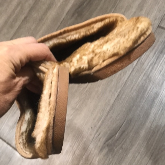 LAMO MEN'S SCUFF Faux Fur Chestnut Suede Upper Slippers size L - Picture 4 of 11